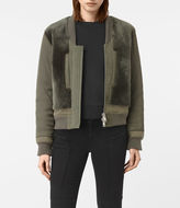 Thumbnail for your product : AllSaints Finch Shearling Bomber Jacket