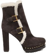 Thumbnail for your product : Alexander McQueen Shearling Double Buckle Boot