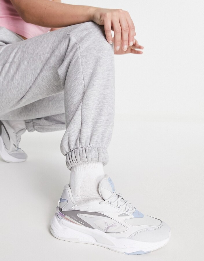 Puma RS-Fast High Shine trainers in white - ShopStyle
