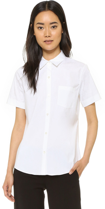 Theory Luxe Uniform Button Down Blouse