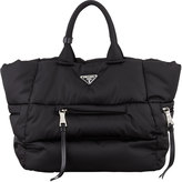 Thumbnail for your product : Prada Tessuto Bomber Horizontal-Zip Tote Bag, Black (Nero)