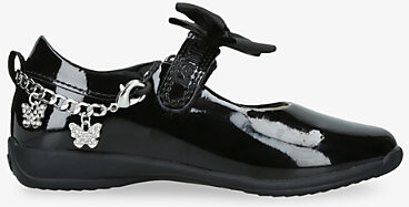 Lelli Kelly Kids Black Kids' Izzy F-Fit Patent-Leather School Shoes Eur 29 / 11 Uk Kids