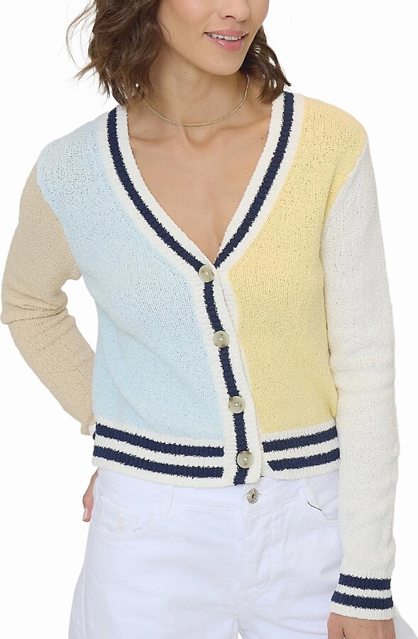 Central Park West Women's Daphne Varsity Stripe Cardigan