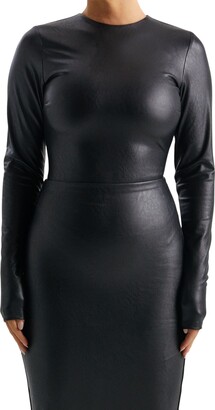 Brielle Faux Leather Bodysuit