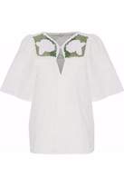 Thumbnail for your product : Vilshenko Embroidered Linen Top