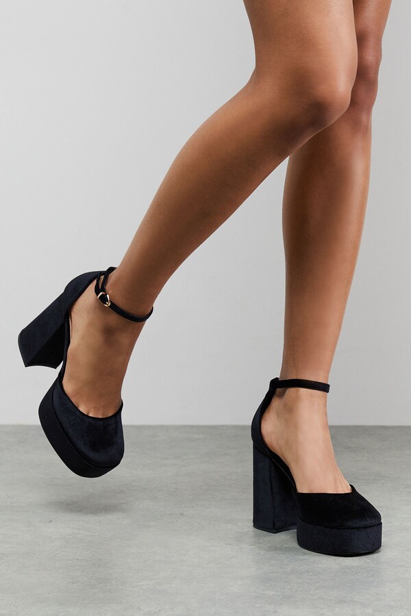 MissPap Faux Suede Knot Front Extreme Platform Heels ShopStyle