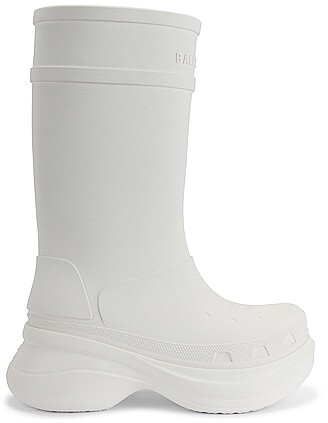 crocs white boots