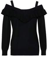 Thumbnail for your product : Maje Cold-shoulder Wool Sweater