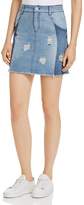 Thumbnail for your product : Alpha and Omega Grommet Distressed Denim Skirt
