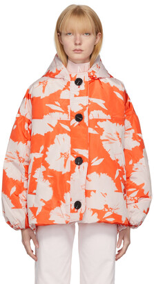 Nina Ricci Orange & White Down Jacket