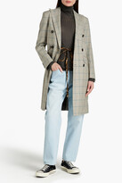 Thumbnail for your product : R 13 Checked wool-blend trench coat