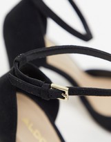 Thumbnail for your product : Aldo Nicholes block heeled court shoes with ankle strap in black