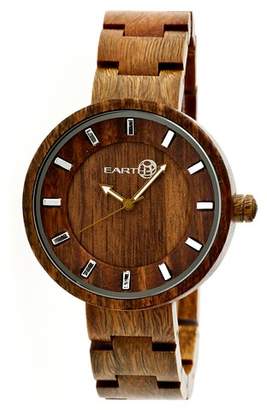 Earth Wood Wood Goods Women's Root Watch with Luminous Hands-Olive