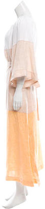 Lisa Marie Fernandez Off-The-Shoulder Linen Dress w/ Tags
