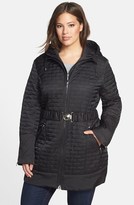 Thumbnail for your product : Laundry by Shelli Segal Hooded Quilted Jacket (Plus Size)
