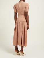 Thumbnail for your product : Emilia Wickstead Maggi Gathered Front Top - Womens - Light Brown