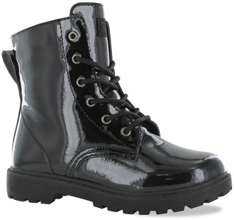 girls black combat boots