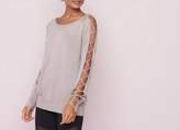 Thumbnail for your product : Garage Lace-Up Sleeve Tunic Sweater