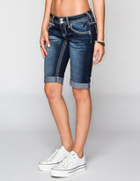 Thumbnail for your product : AMETHYST JEANS Womens Roll Cuff DenimBermuda Shorts