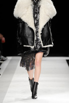 Thumbnail for your product : Sacai Shearling and leather-paneled quilted shell coat