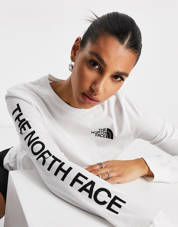The North Face Brand Proud long sleeve t-shirt in white - ShopStyle