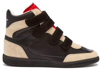Isabel Marant Bilsy Concealed Wedge Leather Trainers - Womens - Black