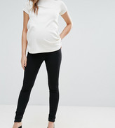 Thumbnail for your product : ASOS Maternity DESIGN Maternity pull on jeggings in washed black with over the bump waistband