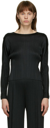 Pleats Please Issey Miyake Black Monthly Colors October Pullover