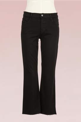 J Brand Selena Mid-Rise Cropped Bootcut Jeans
