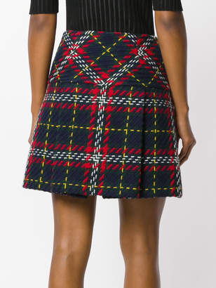 Miu Miu plaid tweed mini skirt