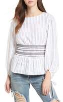 Thumbnail for your product : J.o.a. Stripe Peplum Top