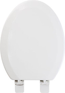 Oakbrook Collection Laurel Elongated White Wood Toilet Seat