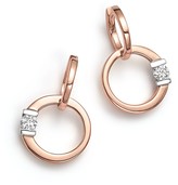 Thumbnail for your product : Roberto Coin 18K Rose Gold Circle Earrings with Diamonds