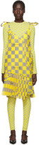 Thumbnail for your product : Off-White Yellow and Grey Checked Bubble Dress
