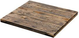 ERF, Inc. Pinewood Table Top with Natural Finish, 1 1/2-Inch Thickness, and Rustic Plank Design for Indoor Use