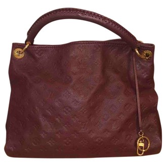 Louis Vuitton Artsy Burgundy Leather Handbags