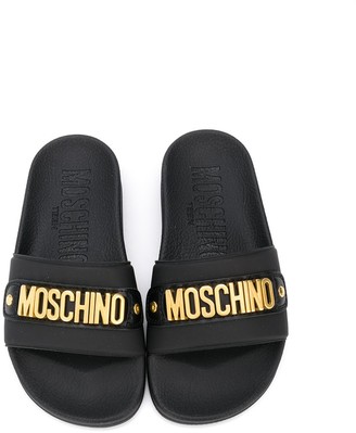 MOSCHINO BAMBINO Logo Plaque Sandals