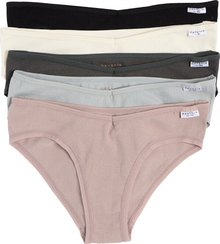 Danskin Seamless 5-Pack Rib Bikinis - ShopStyle Panties