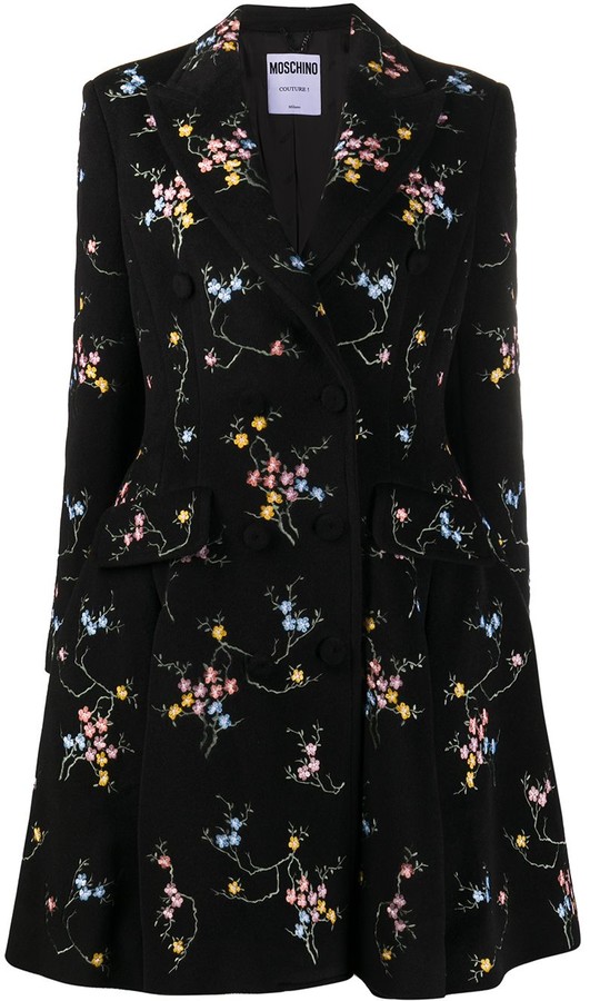 floral embroidered coat
