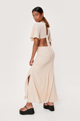 Nasty Gal Womens Cut Out Wide Sleeve Maxi Dress