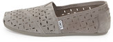 Thumbnail for your product : Toms Laser-Cut Suede Slip-On, Gray
