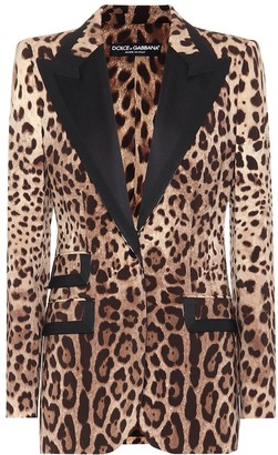 Dolce & Gabbana Leopard-print wool-blend blazer