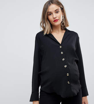 New Look Maternity long sleeve shirt in black