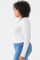 Thumbnail for your product : Forever 21 Plus Size Lace-Trim Top