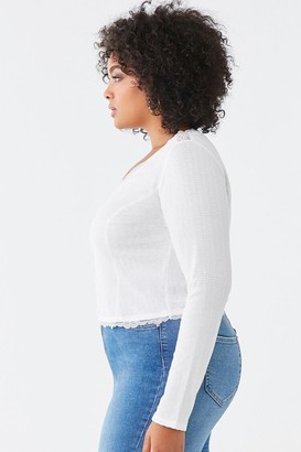Forever 21 Plus Size Lace-Trim Top