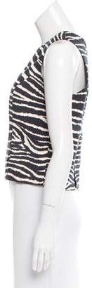 Anna Sui Zebra Printed Sleeveless Top