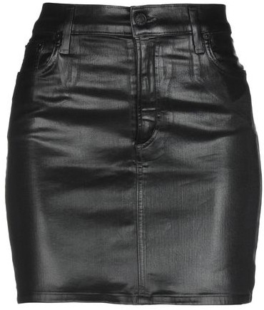 agolde black denim skirt