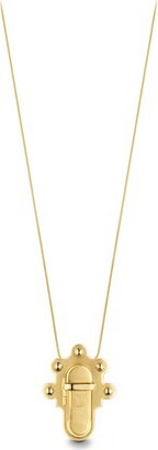 Louis Vuitton Crystal Gamble Station Necklace - Blue, Brass
