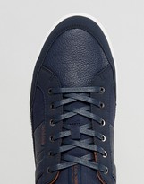 Thumbnail for your product : Jack and Jones Rayne Faux Leather Trainers In Navy