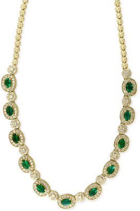 Effy Brasilica by Emerald (4-3/4 ct. t.w.) and Diamond (2-3/4 ct. t.w.) Collar Necklace in 14k Gold